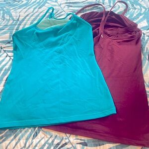 2 lululemon size 8 tank tops